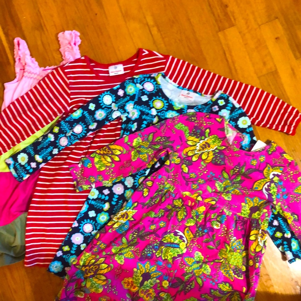 4 Hanna Andersson dresses, size 120 (6-7)